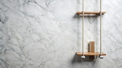 Minimalist Flat Lay: Swing Trainer on Marble Surface - Copy Space