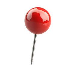 red pin isolated on a transparent checkered background © MstPoliAkther