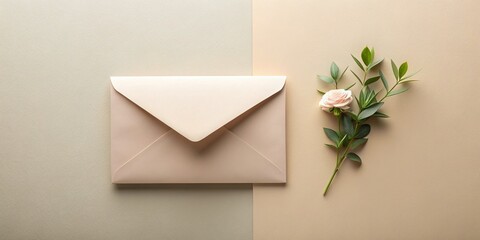 Soft Pink Envelope Generator Flat Lay - Feminine Stationery Mockup