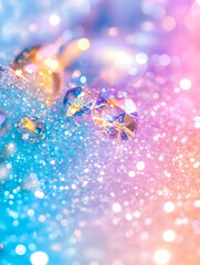 Glittering gems, vibrant color gradient