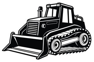 Naklejka premium Bulldozer design vector