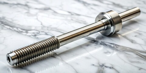 Naklejka premium Flexible Shaft, High-Contrast Flat Lay Product Shot on Marble