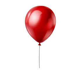Red balloon, transparent background, PNG element, PNG element for commercial use, PNG file