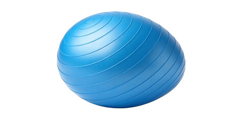 Fototapeta premium Blue Fitness Ball Isolated on Transparent Background – High-Quality Exercise Equipment for Gym and Home Workouts Premium Blue Gym Ball PNG – Isolated Fitness Equipment for Yoga, Pilates, and Physical 