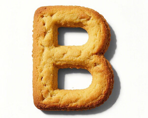 Letter B png alphabet art cookie, transparent background makes it interesting to look at.