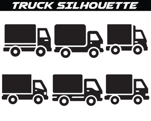 Silhouette of truck vector illustration