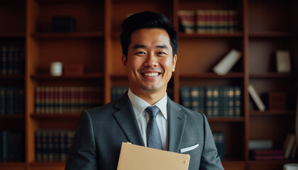 Smiling Businessman in Office