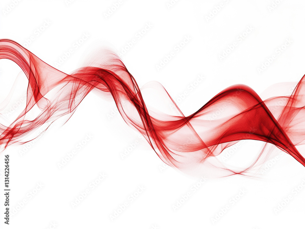 Aufkleber flowing red abstract shapes create an artistic visual effect