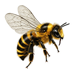 bee on white background, PNG transparent