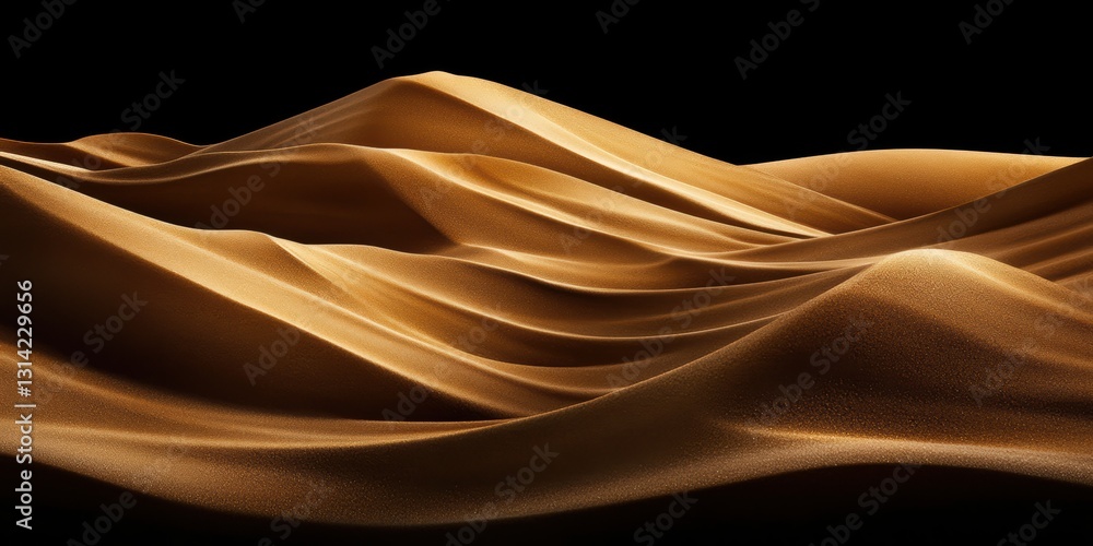 Poster sunlit sands dancing in intricate patterns under a golden sky generative ai