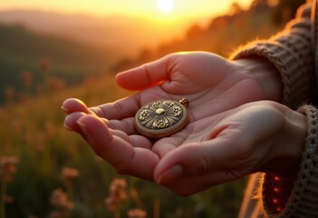 timeless memories focus hands heirloom items beautiful distant background, antiques, artifacts, heirlooms, collectibles, treasures, vintage, keepsakes