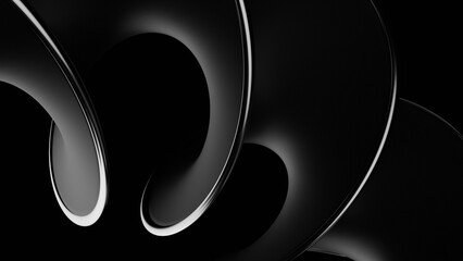 3d Abstract black background Illustration. Black futuristic. 3d rendering illustration not AI