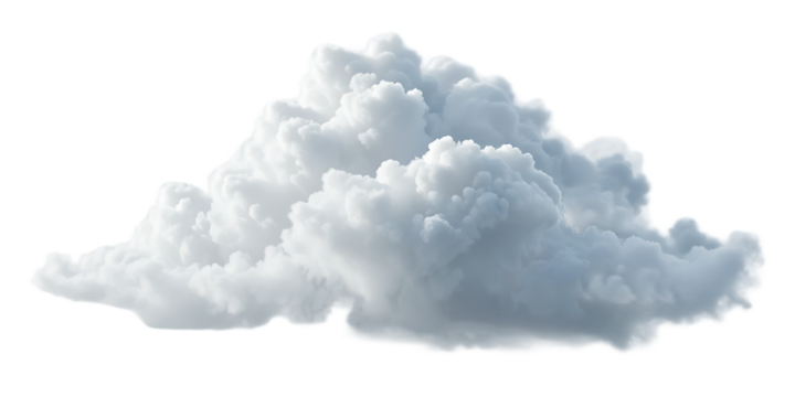 close up, Big cloud isolated on transparent background