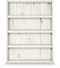 Empty Wooden Shelf with Natural Texture and Aged Wood Finish