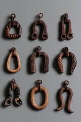 Naklejka premium Antique metal pendants