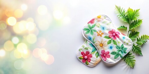 Naklejka premium Eco-Friendly Pads: Sustainable Cotton Makeup Remover Pads Flat Lay Photography