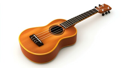 Naklejka premium ukulele on transparent background. acoustic guitar isolated on white background