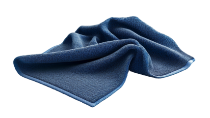 blue microfiber cloth with transparent background