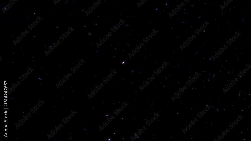 Poster animation loop glow stars particles flow on black abstract background. animation of fiery glowing fl