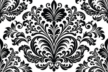 vector damask patterns silhouette