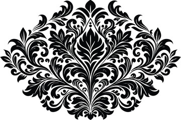 Obraz premium vector damask patterns silhouette