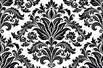 Set of Oriental vector damask patterns for greeting cards and wedding invitations