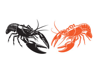 crayfish vector illustration