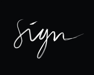 sign simple elegant typography  illustration design
