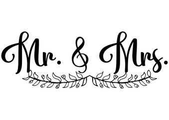 Mr and Mrs Couple Wedding