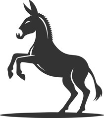 Donkey stretching its neck forward vector silhouette animal design