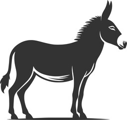 Donkey stretching its neck forward vector silhouette animal design