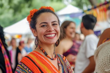 Business leader at a local cultural event, exemplifying social inclusion and community engagement.