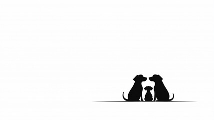 natural light p A simple silhouette of two do