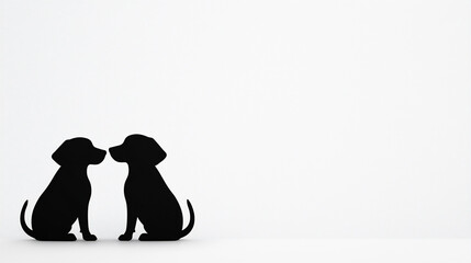 natural light p A simple silhouette of two do