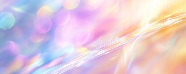 Rainbow colorful light prism effect, white background. Hologram reflection, crystal flare leak shadow overlay.  illustration of abstract blurred iridescent light