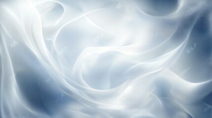 Obraz premium Abstract Swirling White and Light Blue Background with Futuristic Flowing Shapes and Smooth Composition