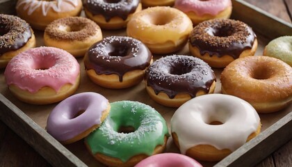 Artisanal Vegan Donuts with Organic Ingredients: Chai Spice, Activated Charcoal, and Rose Petal Garnish