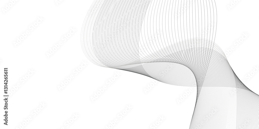 Poster abstract grey smooth element swoosh speed wave modern stream background. abstract wave line for broc