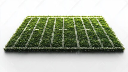American Football Field Aerial View Hyper-Realistic Green Grass Texture Minimalistic Background