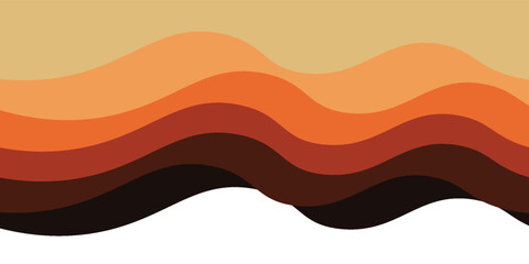 Sea waves layered vector background illustration and sea beach