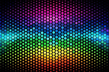 Multicolored dots on a black background with neon glow. Copy Space. milkyhexddway Backgrounds for creating advertising placements. Your ads can be here. Company logo agency Business Wallpaper