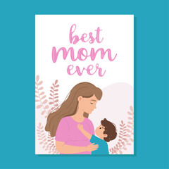 Touching Mother's Day greeting card with heartfelt 