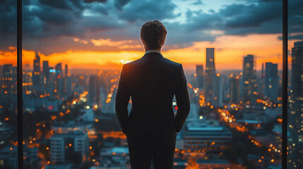 Business people leading the city