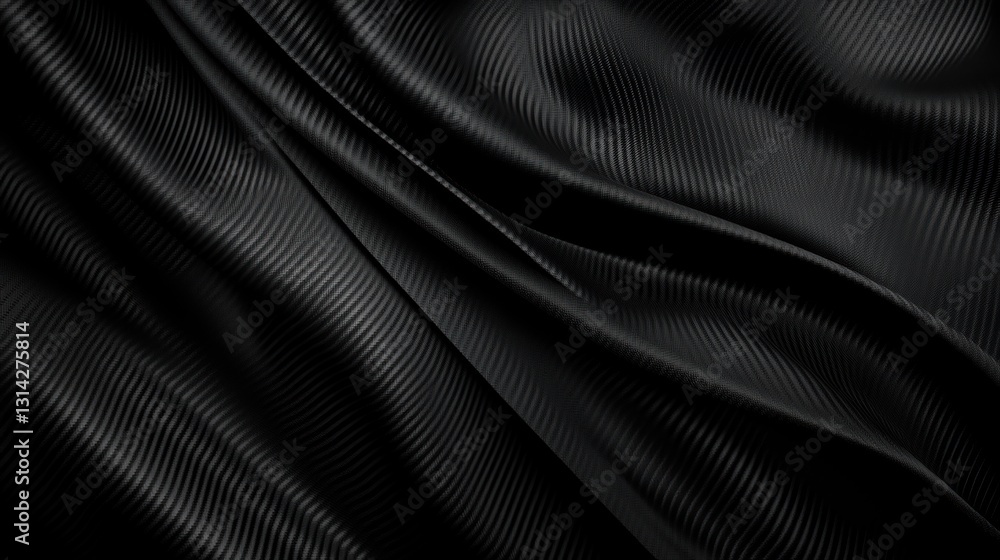 Poster captivating close-up of sleek carbon fiber texture highlighting elegance and depth generative ai