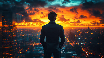 Business people leading the city