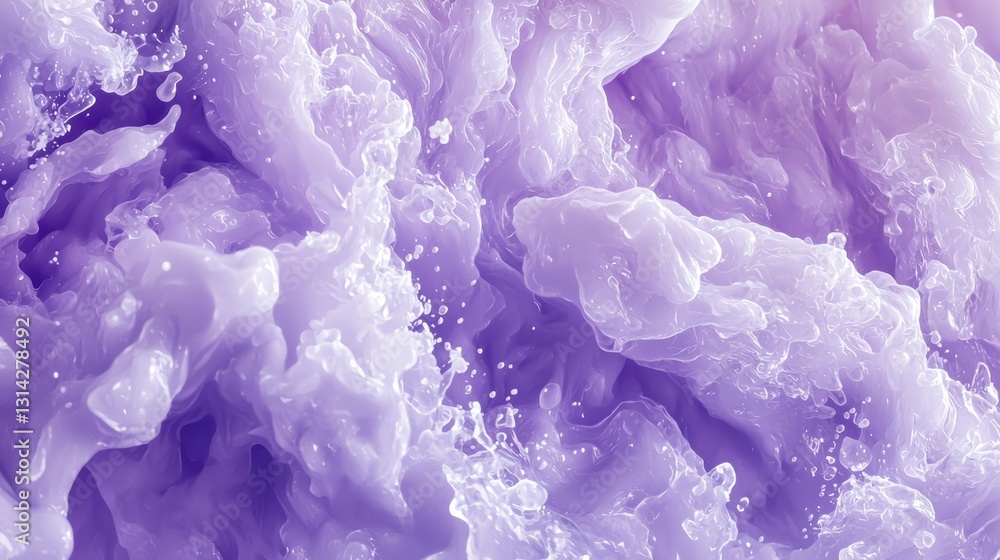 Poster abstract purple texture: captivating close-up of an abstract texture with swirls and splashes, a vis
