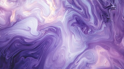 Obraz premium Purple Liquid Marble Texture: Swirling abstract background of purple, violet, and lilac hues creating a mesmerizing marble effect, perfect for design projects needing a luxurious and elegant touch.