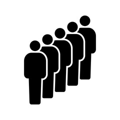 queuing vector icon