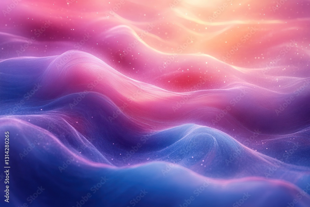 Poster pastel gradient abstract background texture with holographic effect and grainy noise for retro desig