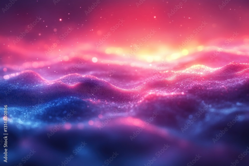 Poster dreamy pastel gradient abstract holographic background textures with soft blending and ethereal glow